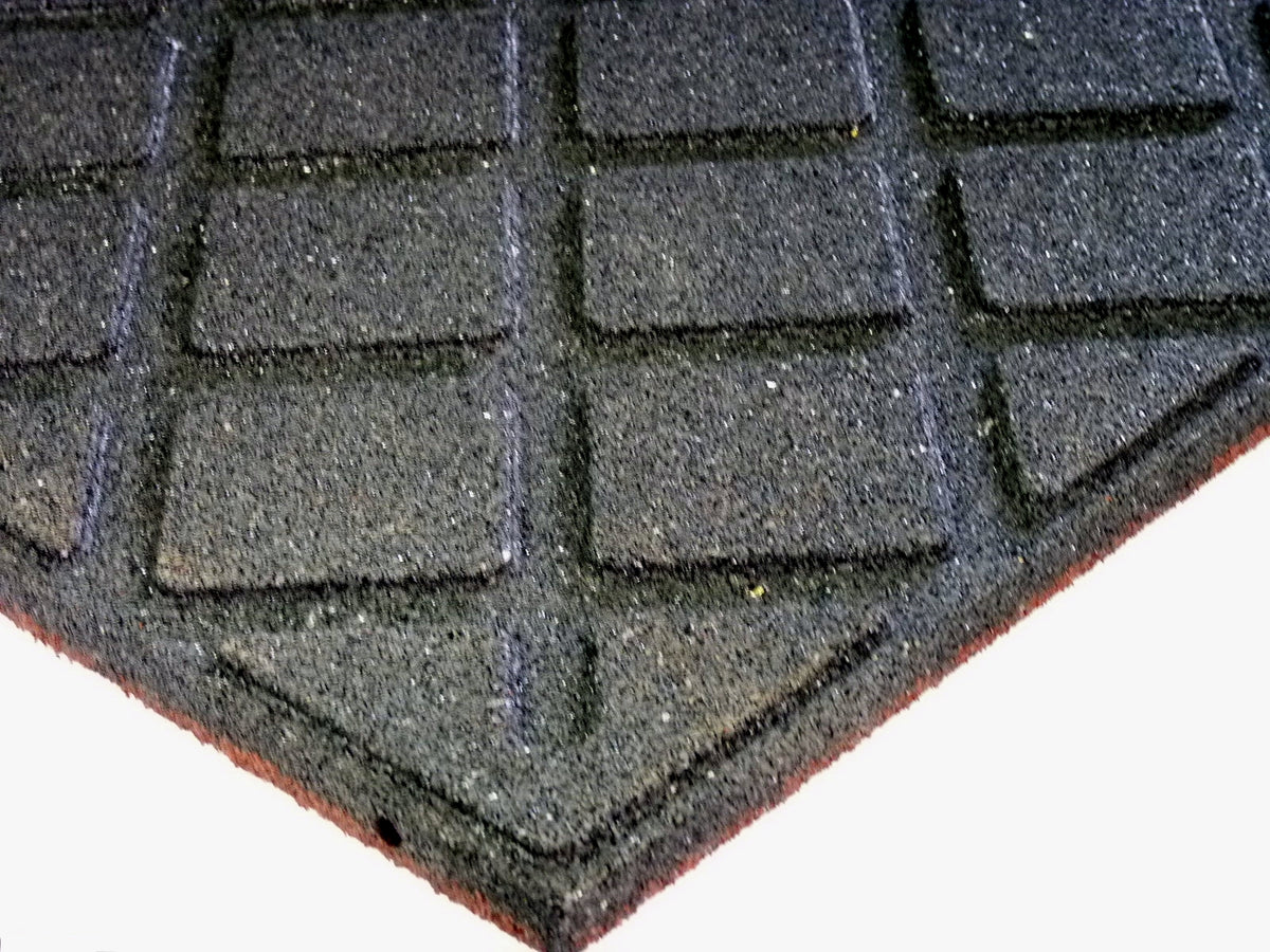 Gummi-Spielplatzmatte 30mm, grau, 100 x 50 cm, inkl