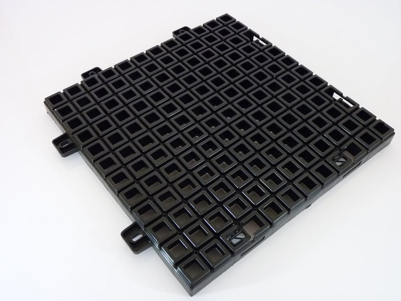 1 m² Bodenraster - Rasengitter "Basic" schwarz - 500x500x40 mm - Für Fahrzeuge bis 2,5 t"