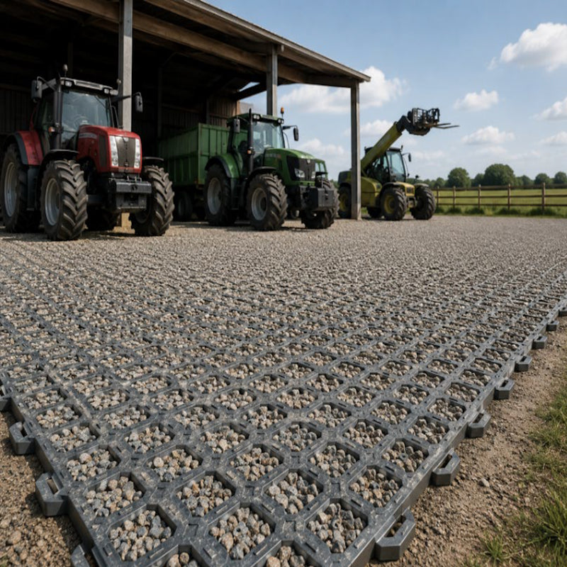 Neuheit! 1 Stück "Clevergrid Twin" Paddockplatte ohne Unterbau - Die XXL Platte für 2 Anwendungen - 1225x756x43 mm