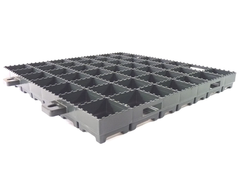 1 m² Bodenraster - Rasengitter - Splittgitter  "Medium Plus" grün 500x500x50 mm - Für Fahrzeuge bis 5 t
