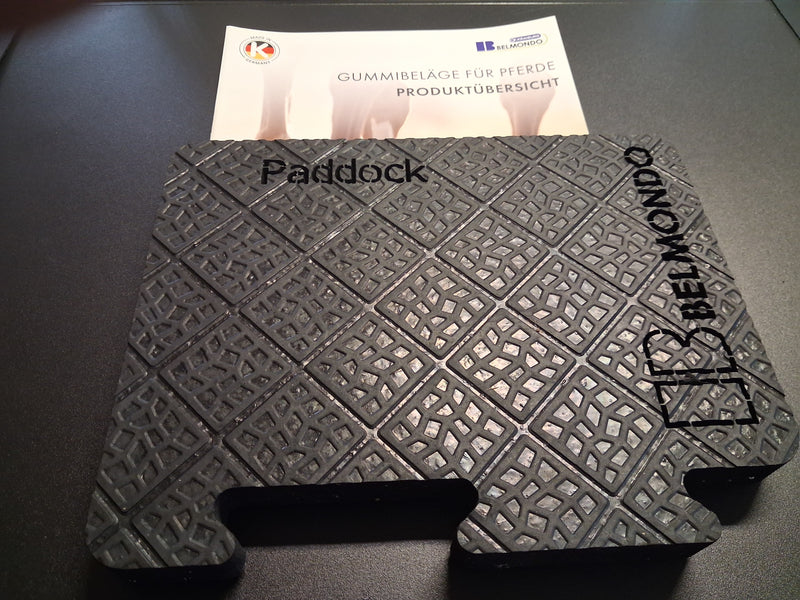 BELMONDO Handmuster Paddock – Gummimatte Außenbereich Pferd, Stärke 24 mm, Made in Germany