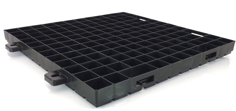 1 m² Bodenraster - Rasengitter "Basic" schwarz - 500x500x40 mm - Für Fahrzeuge bis 2,5 t"