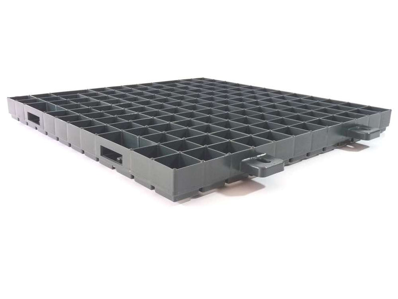 1 m² Bodenraster - Rasengitter "Basic" schwarz - 500x500x40 mm - Für Fahrzeuge bis 2,5 t"