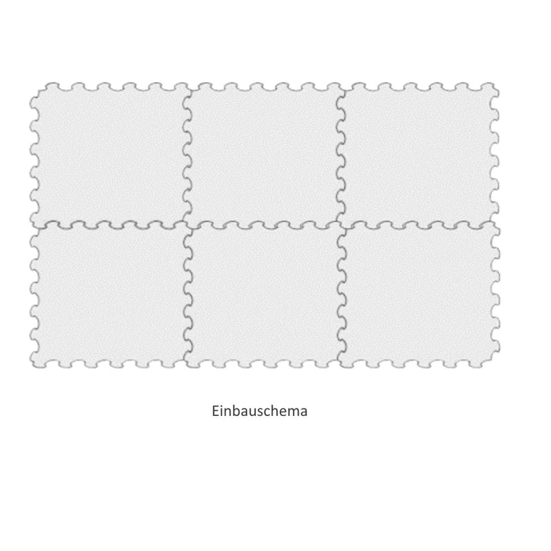 Fitnessmatte - Sportmatte - Bodenschutzmatte 1040x1040mm, Stärke 22 mm