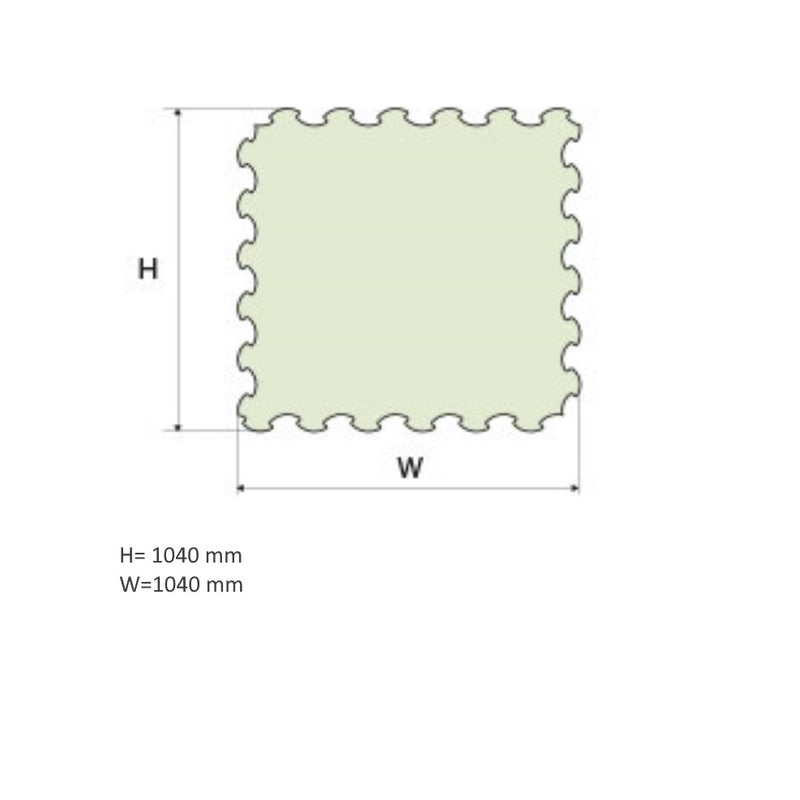 Fitnessmatte - Sportmatte - Bodenschutzmatte 1040x1040mm, Stärke 22 mm
