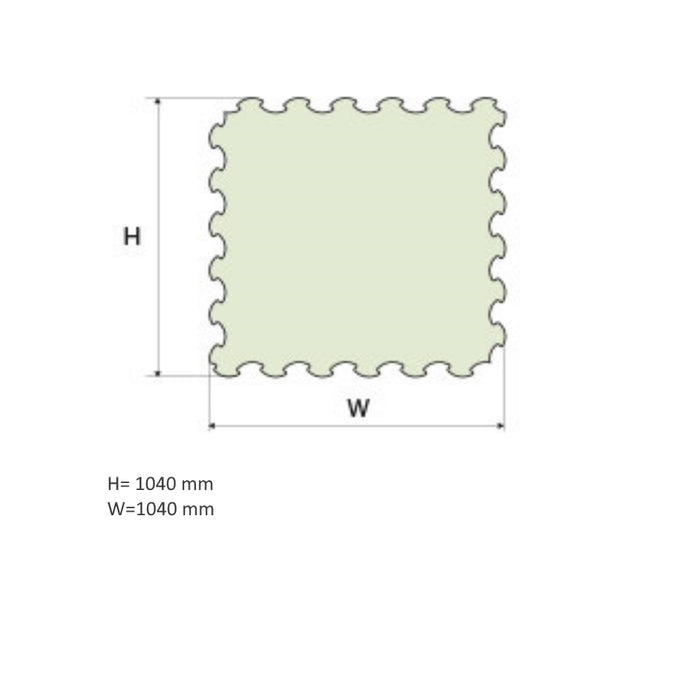 Granulatpuzzlematte Boxenmatte Pferdematte 1040x1040mm, Stärke 30mm