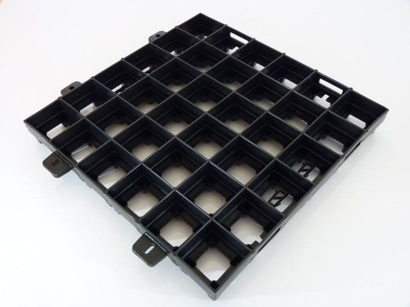 1 m² Bodenraster - Rasengitter - Schwerlastgitter "Heavy" schwarz 500x500x60 mm - Für Fahrzeuge bis 12 t