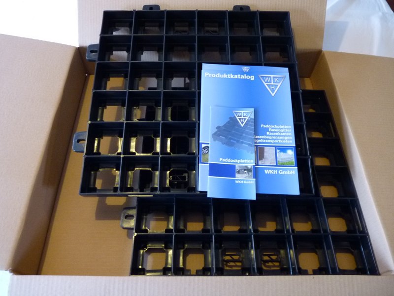 Muster Paddockplatten zum Testen und Vergleichen